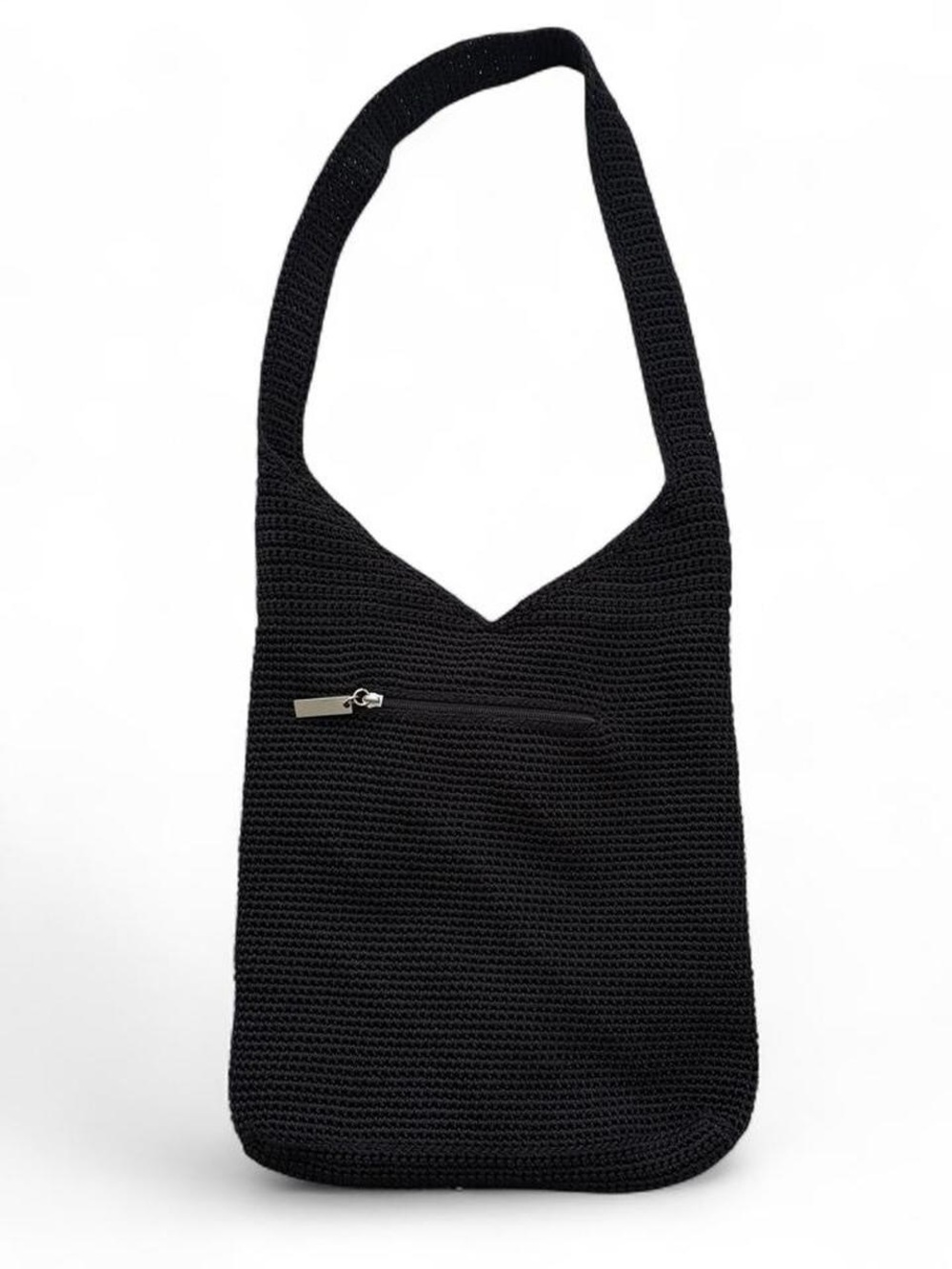 The Sak boho black signature hand-crocheted tightweave bag